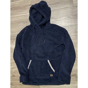 Roxy Sherpa Hoodie Sz M Navy Blue